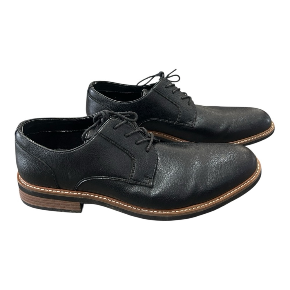 Unlisted By Kenneth Cole Jimmie Lace Up Mens Black Oxfords Plain Toe Shoes Sz 12